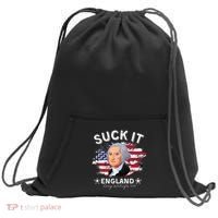 Suck It Funny England 4th of July George Washington Sweatshirt Cinch Pack Bag thumb 0