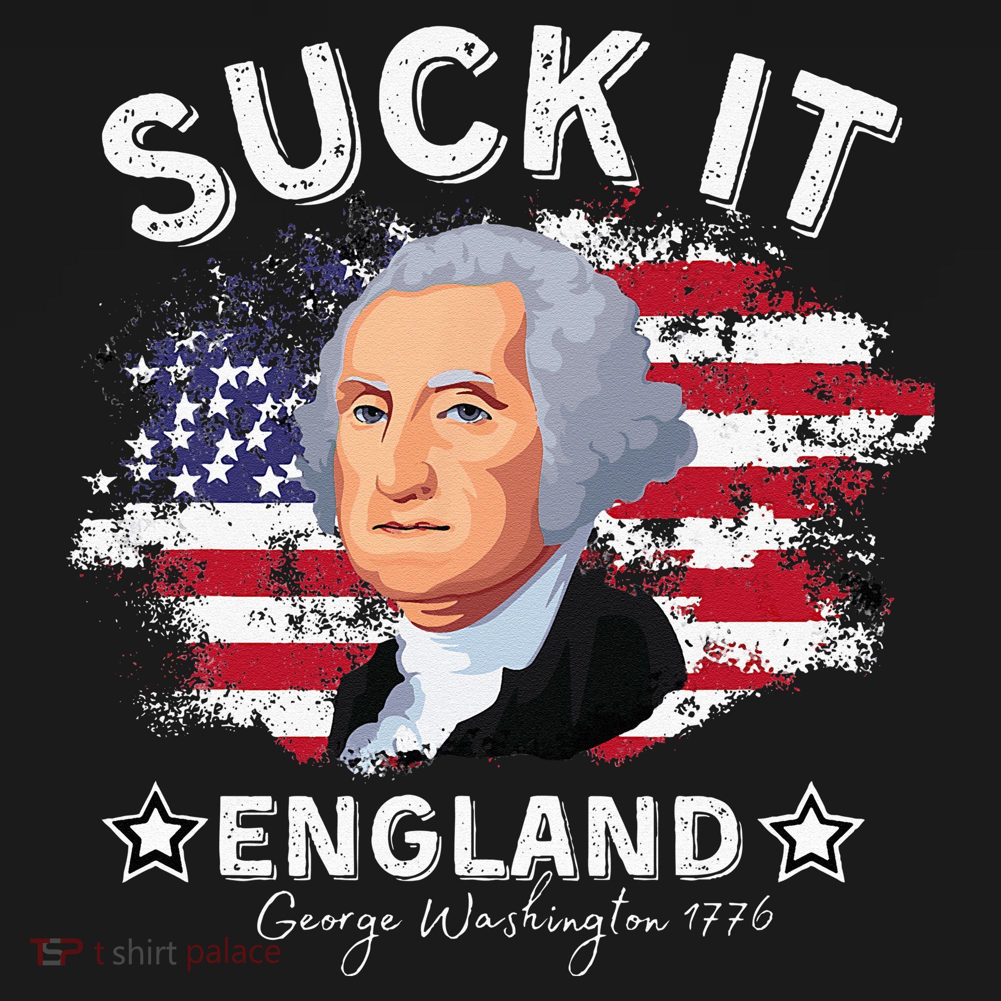 Suck It Funny England 4th of July George Washington Women's Hoodie
