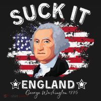 Suck It Funny England 4th of July George Washington Mousepad thumb 1