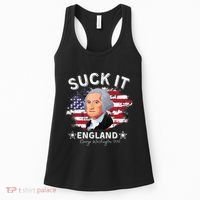 Suck It Funny England 4th of July George Washington Women's Tank Top thumb 0