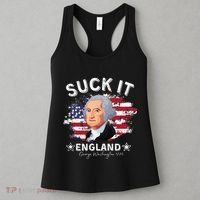 Suck It Funny England 4th of July George Washington Women's Tank Top thumb 3