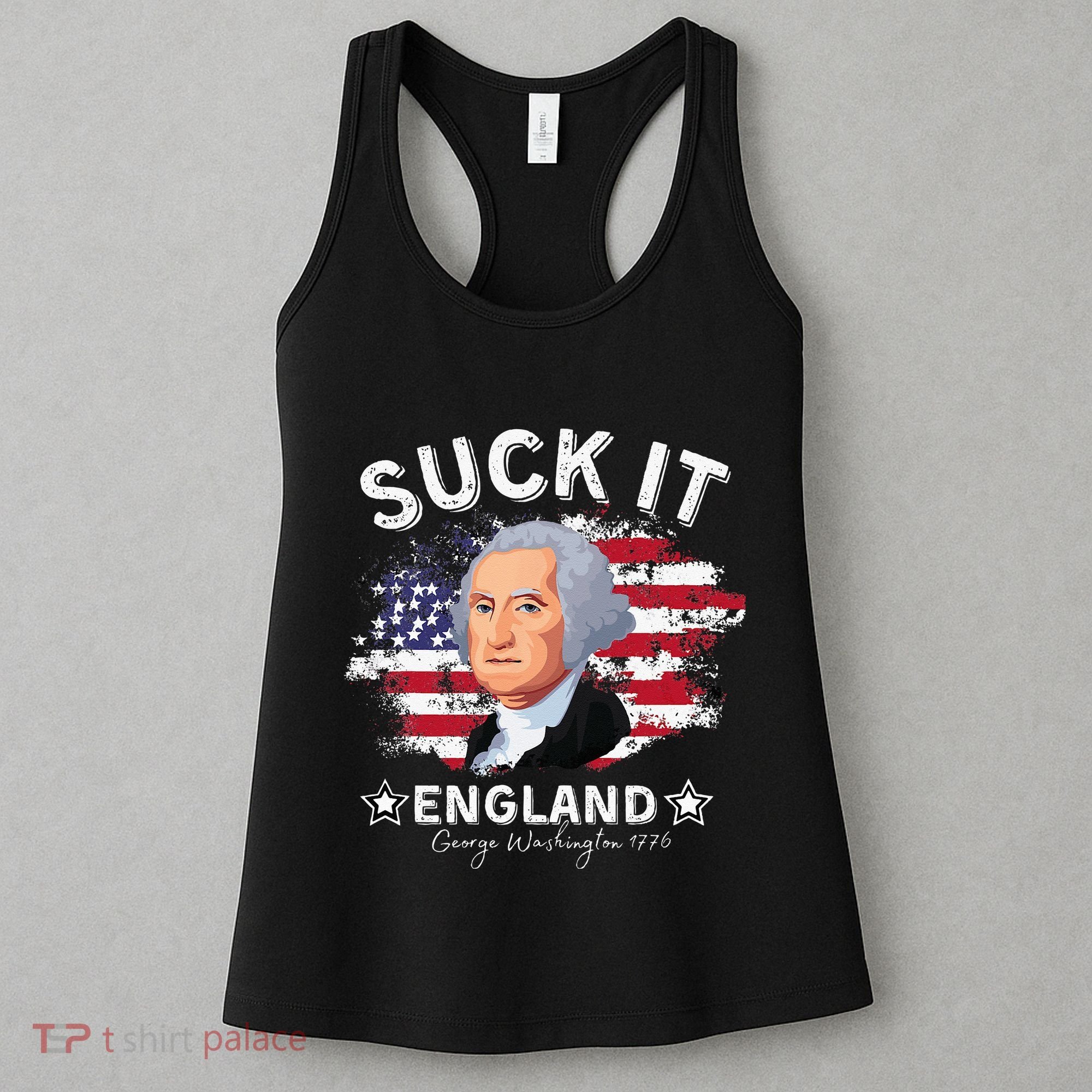 Suck It Funny England 4th of July George Washington Women's Tank Top