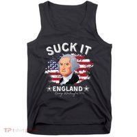 Suck It Funny England 4th of July George Washington Tank Top thumb 0