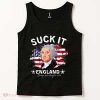 Suck It Funny England 4th of July George Washington Tank Top thumb 2