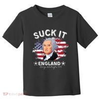 Suck It Funny England 4th of July George Washington Toddler T-Shirt thumb 0