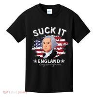 Suck It Funny England 4th of July George Washington Kids T-Shirt thumb 0
