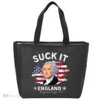 Suck It Funny England 4th of July George Washington Tote Bag thumb 0