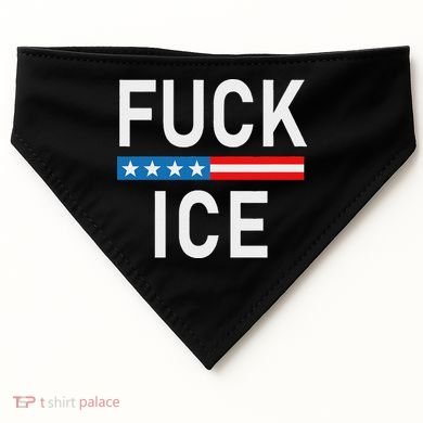 Support Immigrants Fuck Ice USA-Made Doggie Bandana