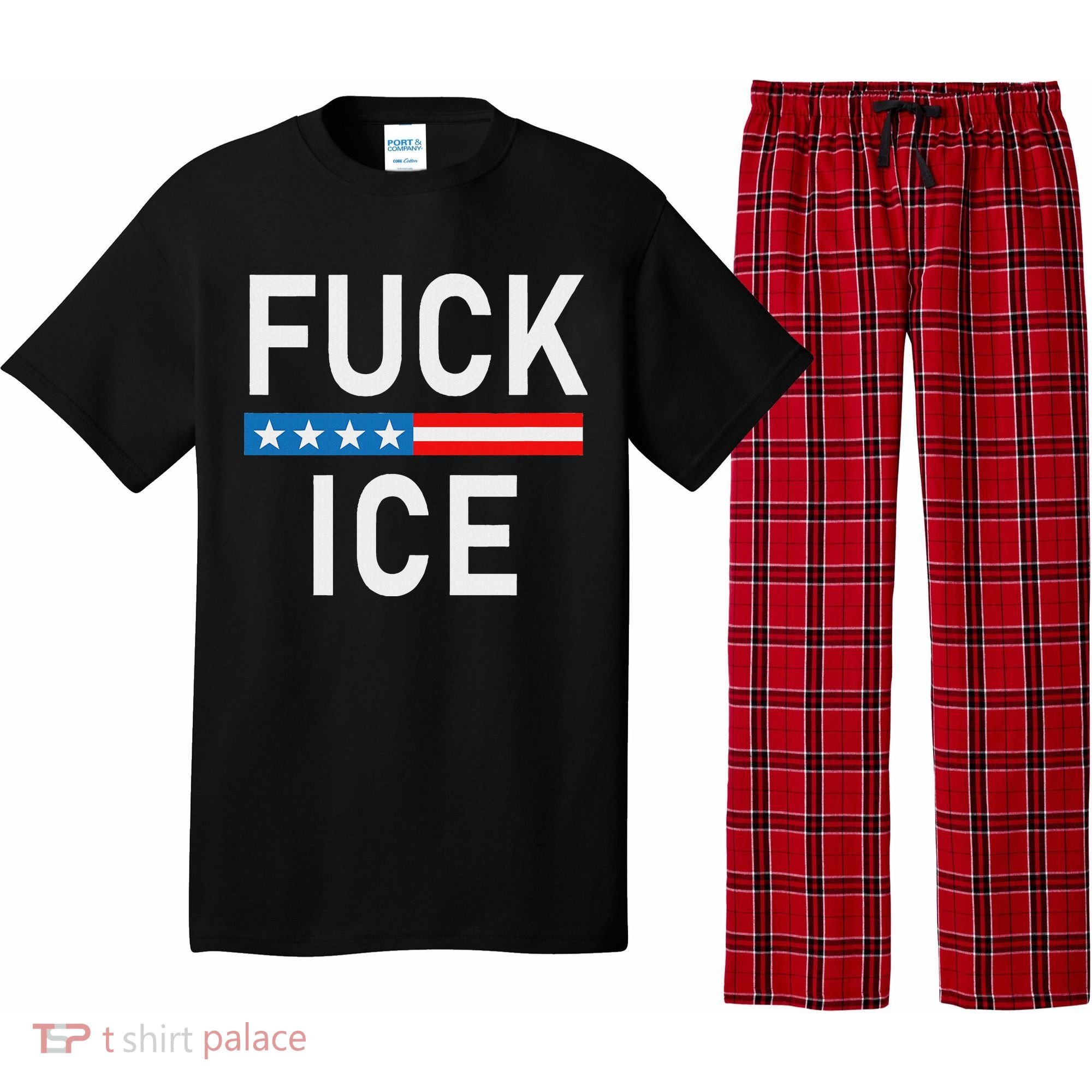 Support Immigrants Fuck Ice Pajama Set