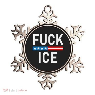 Support Immigrants Fuck Ice Ornament