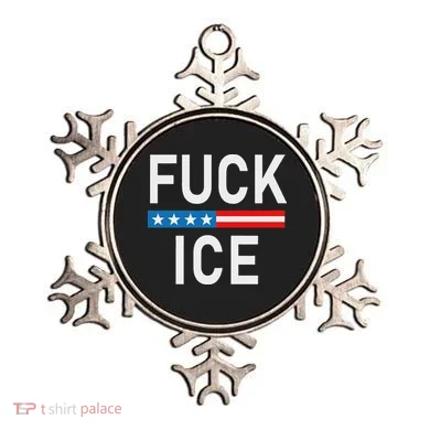 Support Immigrants Fuck Ice Ornament