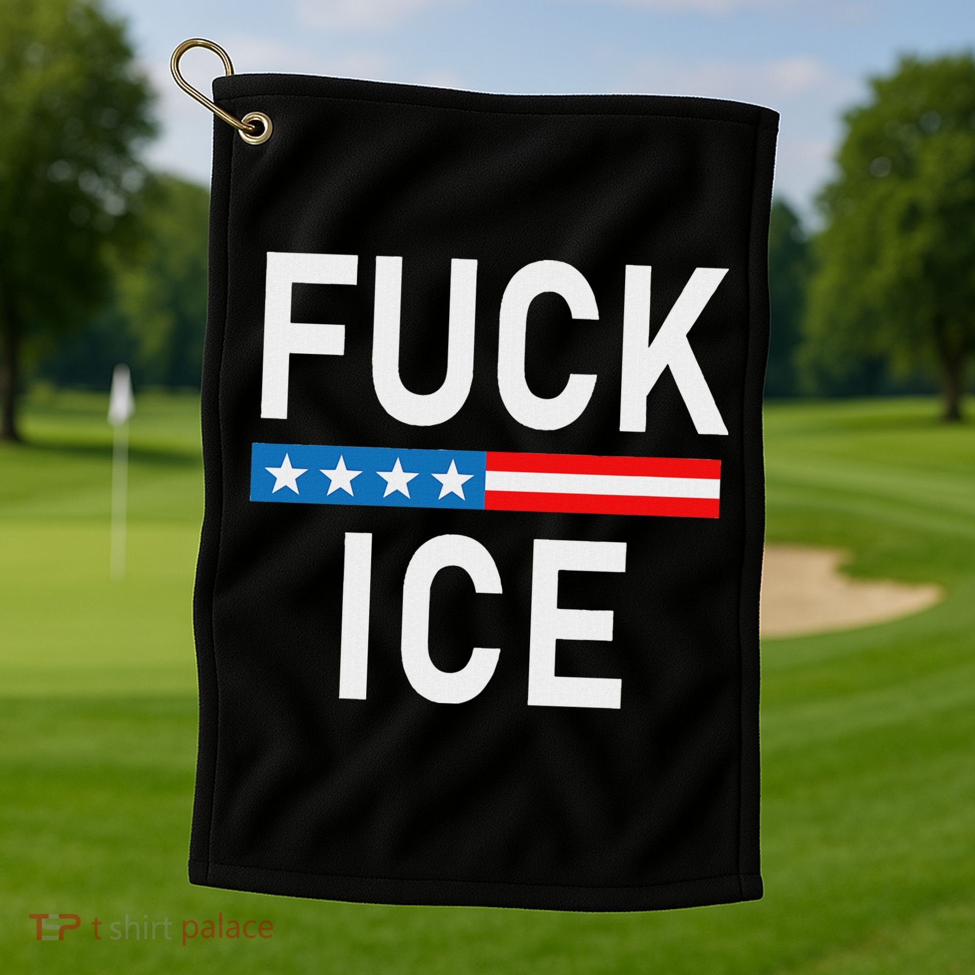 Support Immigrants Fuck Ice Golf Towel