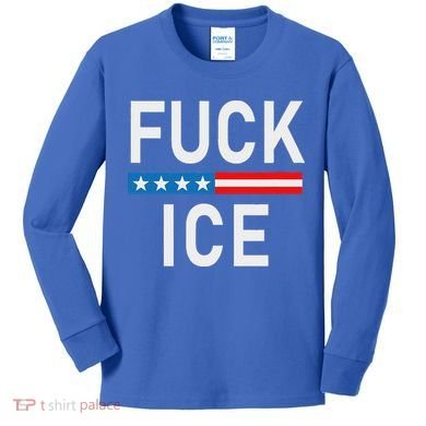 Support Immigrants Fuck Ice Kids Long Sleeve Shirt