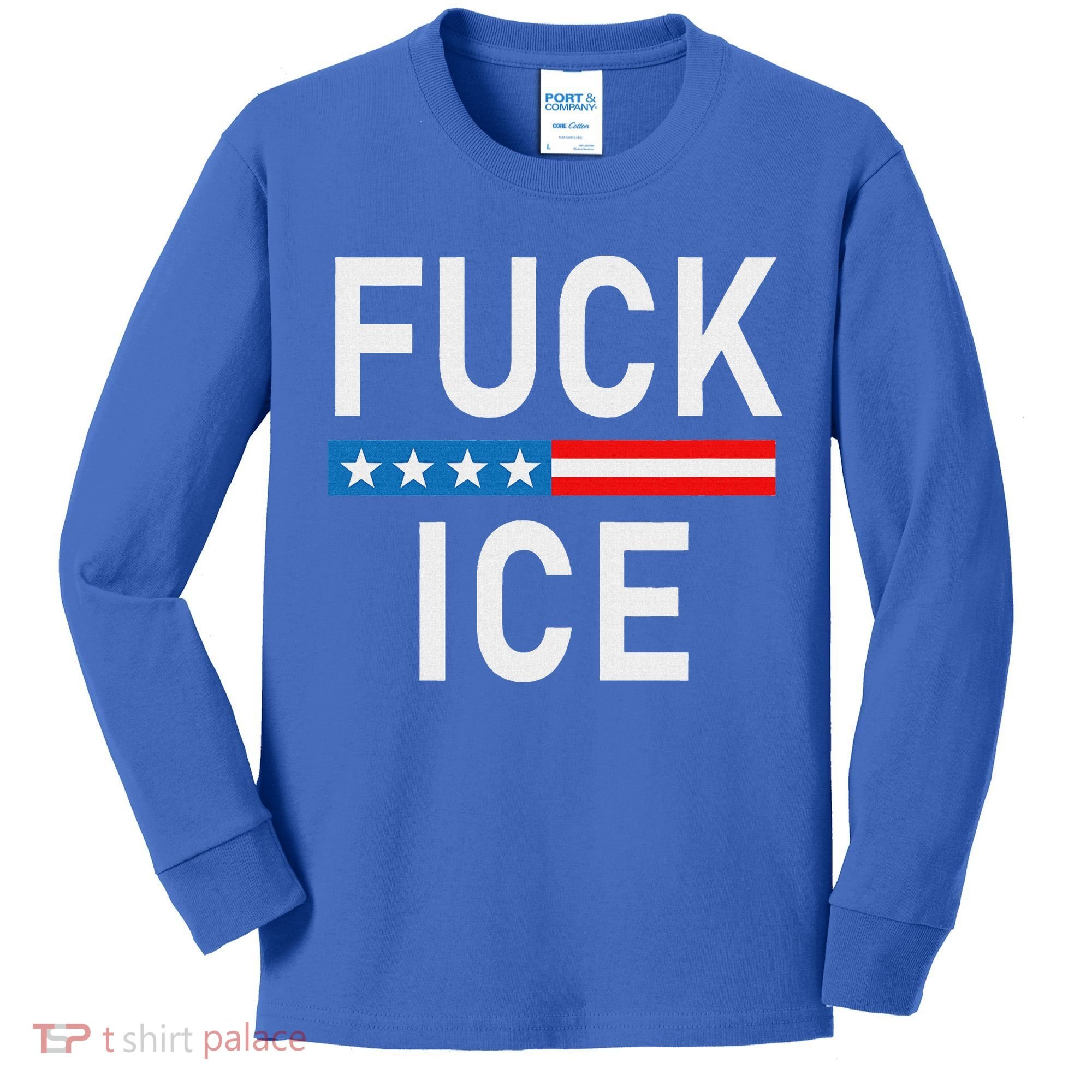 Support Immigrants Fuck Ice Kids Long Sleeve Shirt