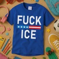 Support Immigrants Fuck Ice Kids T-Shirt thumb 3