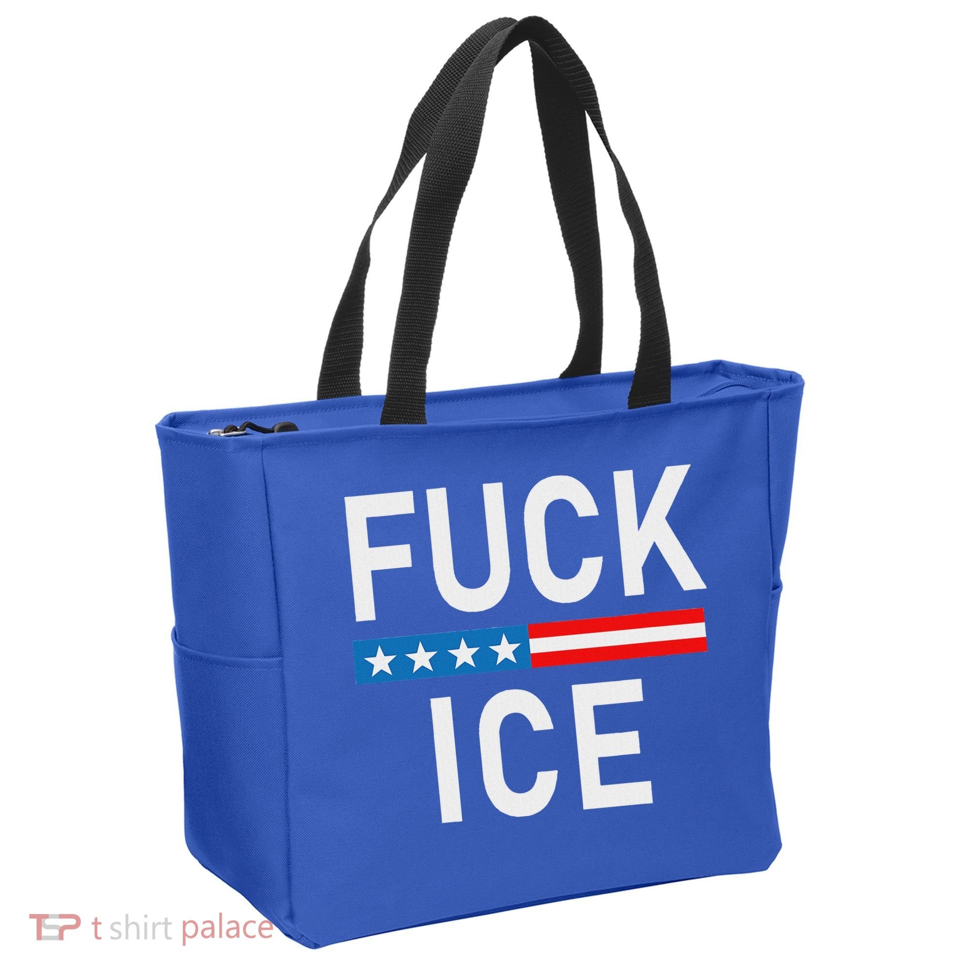Support Immigrants Fuck Ice Tote Bag