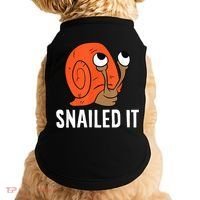 Snailed It Funny Snail Doggie Tank thumb 0