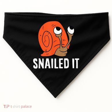 Snailed It Funny Snail USA-Made Doggie Bandana