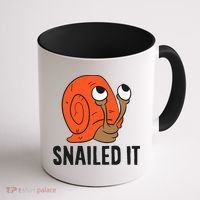 Snailed It Funny Snail Coffee Mug thumb 1