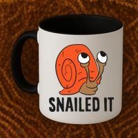 Snailed It Funny Snail Coffee Mug thumb 2