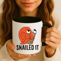 Snailed It Funny Snail Coffee Mug thumb 3