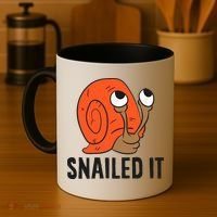 Snailed It Funny Snail Coffee Mug thumb 4