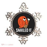 Snailed It Funny Snail Ornament thumb 0