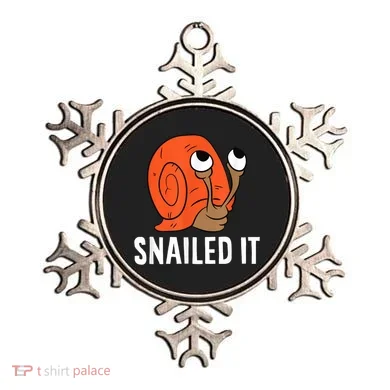 Snailed It Funny Snail Ornament