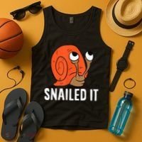 Snailed It Funny Snail Tank Top thumb 4