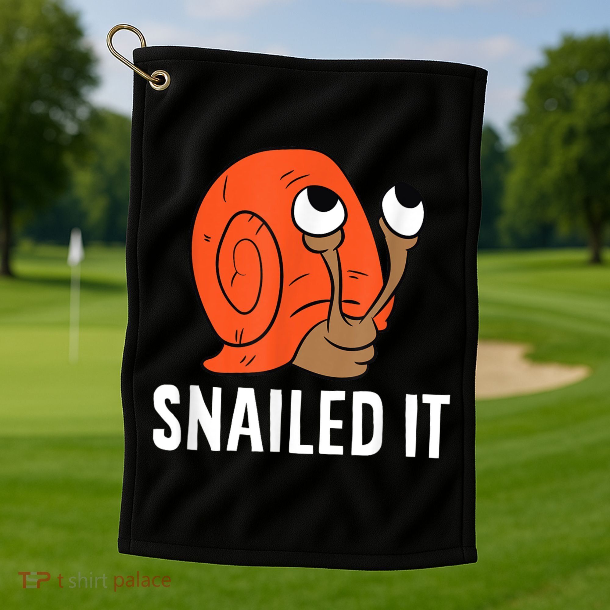Snailed It Funny Snail Golf Towel