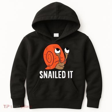 Snailed It Funny Snail Kids Hoodie