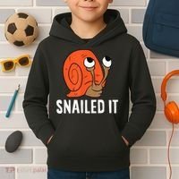 Snailed It Funny Snail Kids Hoodie thumb 2