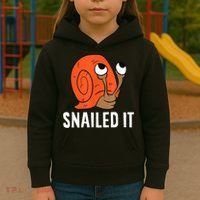 Snailed It Funny Snail Kids Hoodie thumb 3
