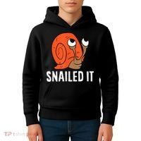 Snailed It Funny Snail Kids Hoodie thumb 4