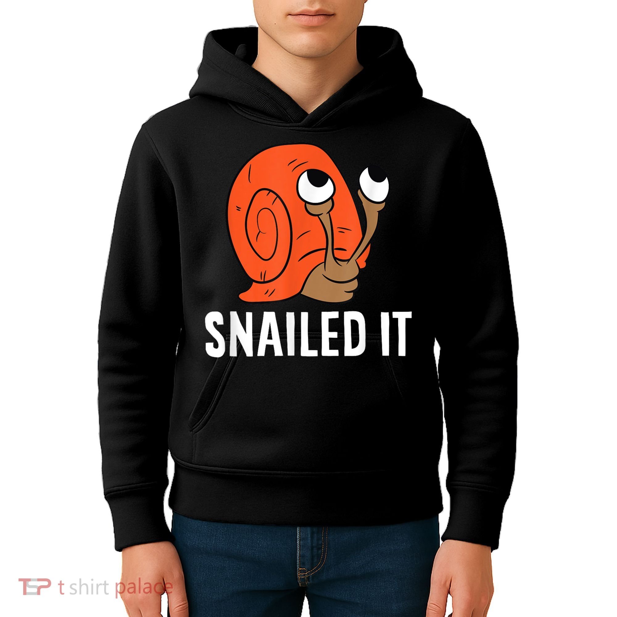 Snailed It Funny Snail Kids Hoodie