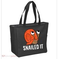 Snailed It Funny Snail Tote Bag thumb 2