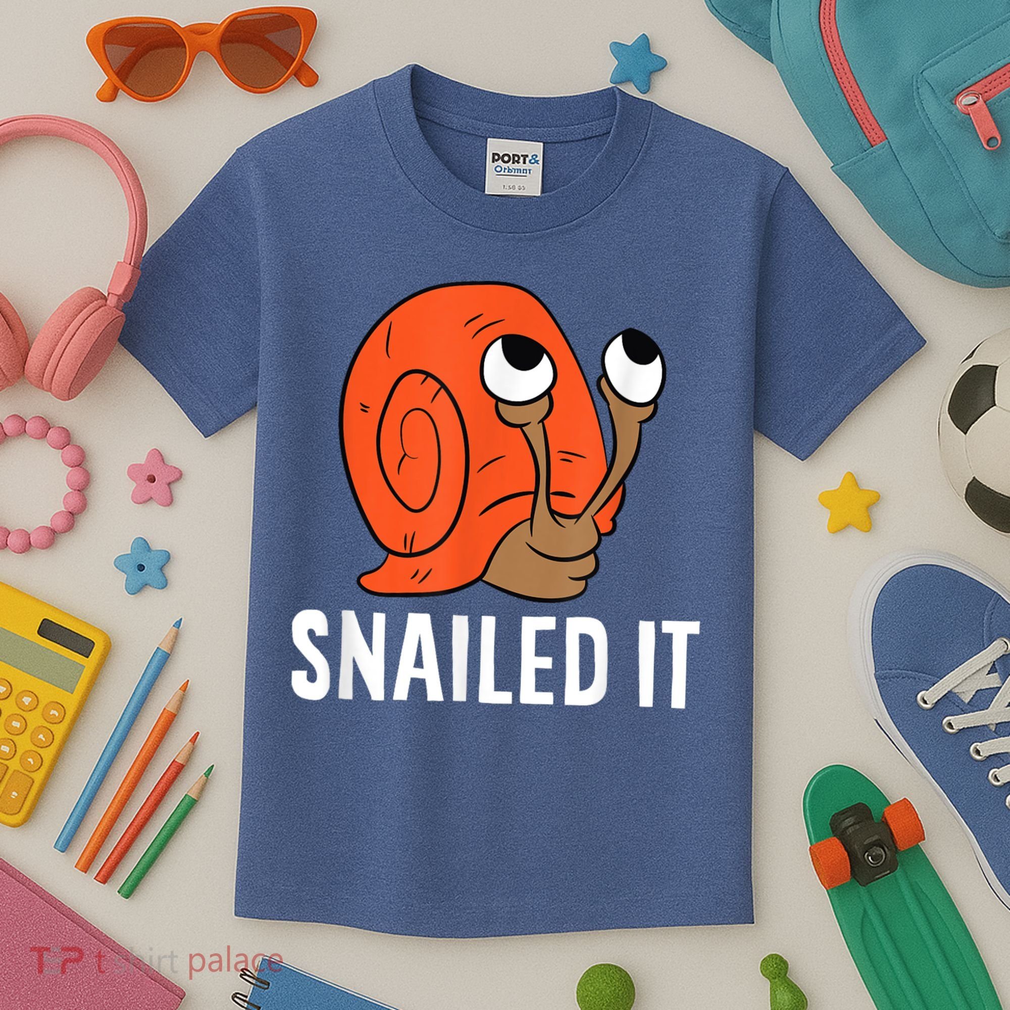 Snailed It Funny Snail Kids T-Shirt