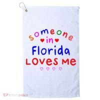 Someone In Florida Loves Me Golf Towel thumb 0
