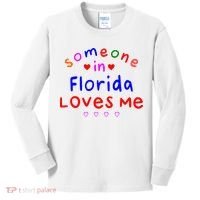 Someone In Florida Loves Me Kids Long Sleeve Shirt thumb 0