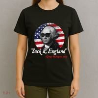 Suck It Funny England 4th of July George Washington Funny T-Shirt thumb 4