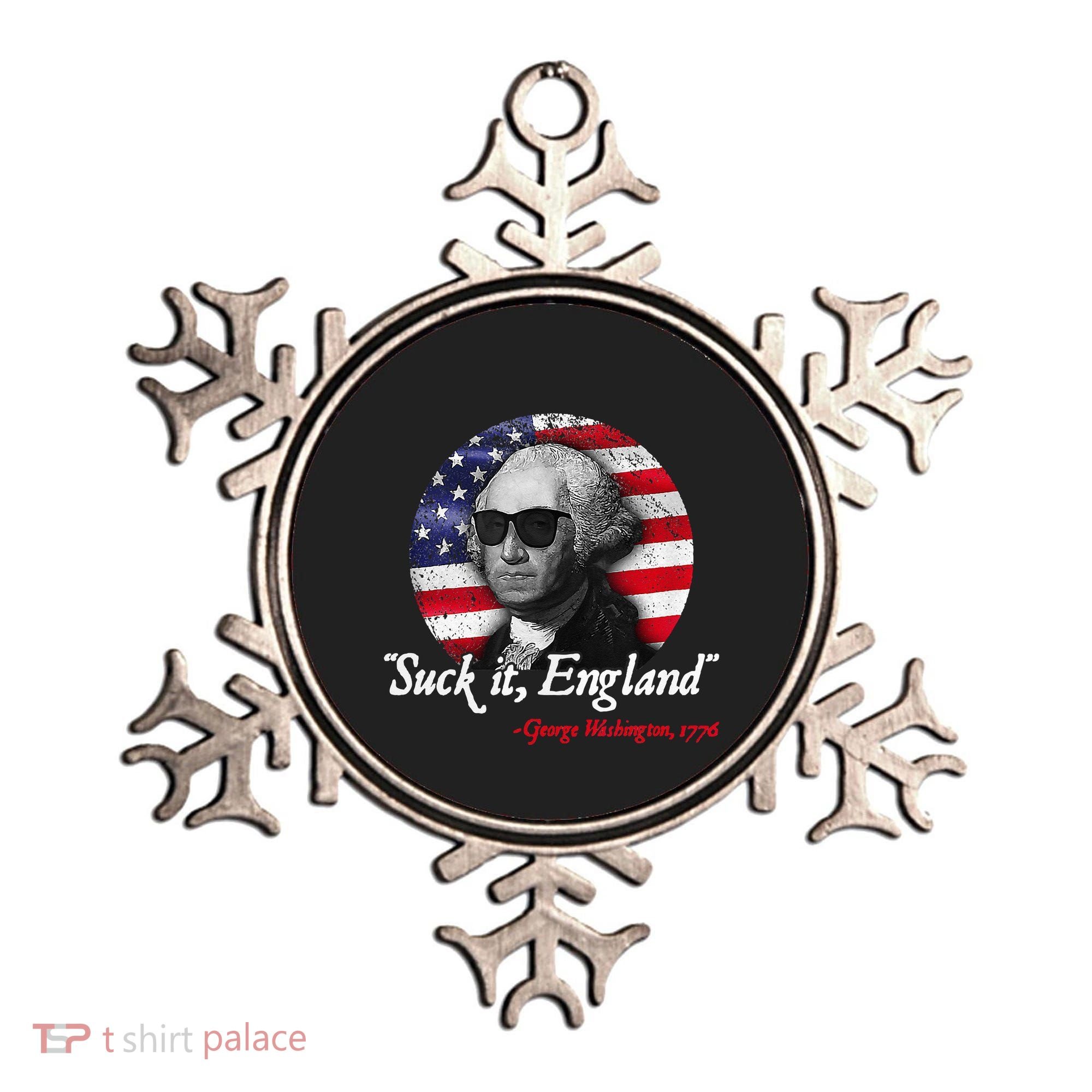Suck It Funny England 4th of July George Washington Funny Ornament