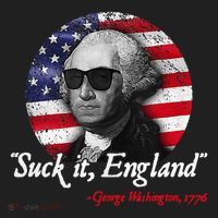 Suck It Funny England 4th of July George Washington Funny Golf Towel thumb 3