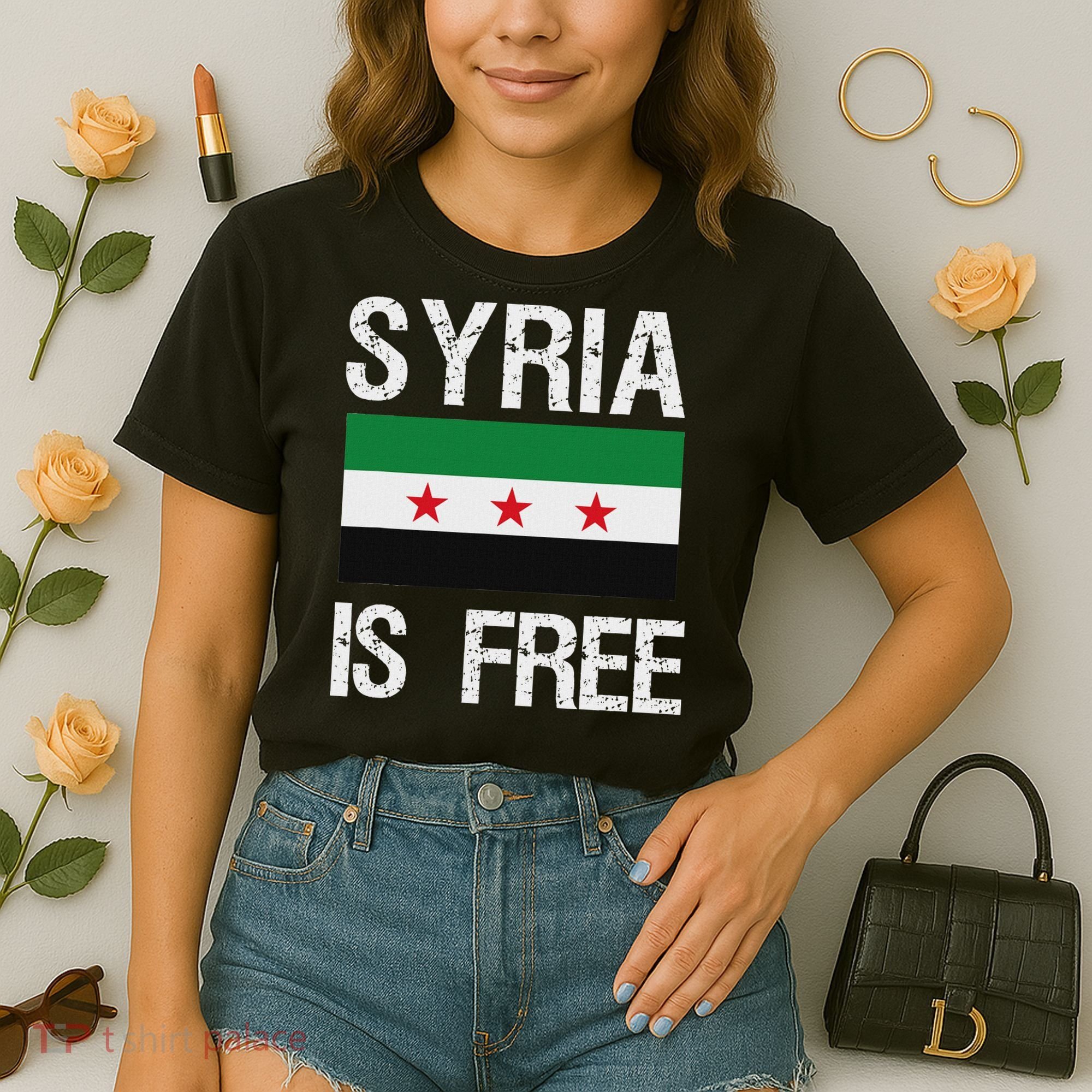 Syria Is Free Syrian Flag Comfort Colors Boxy T-Shirt