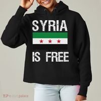 Syria Is Free Syrian Flag Ladies Heavyweight Boxy Pullover Hoodie thumb 0