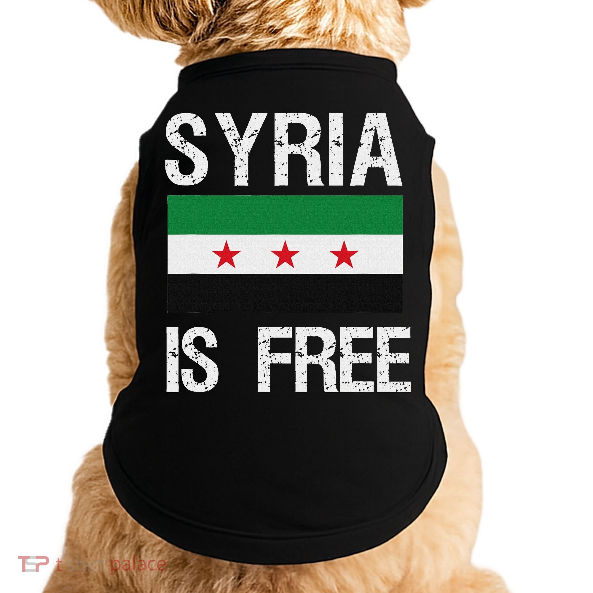 Syria Is Free Syrian Flag Doggie Tank