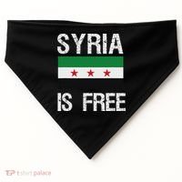 Syria Is Free Syrian Flag USA-Made Doggie Bandana thumb 0