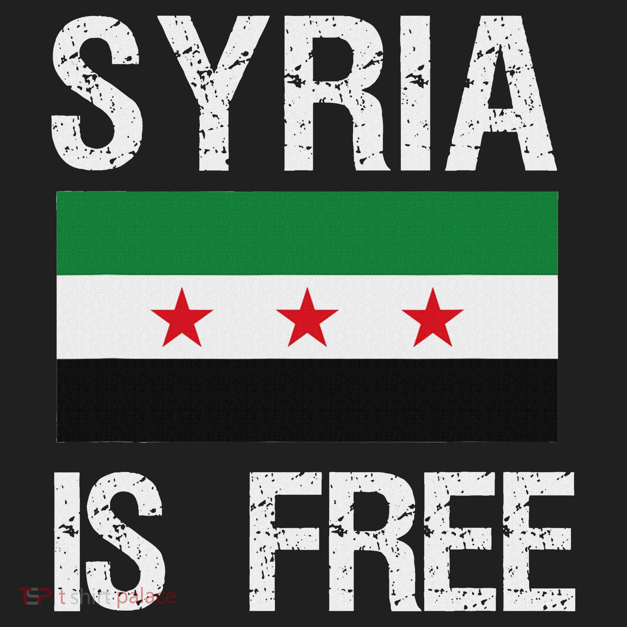 Syria Is Free Syrian Flag Comfort Colors Heavyweight Long Sleeve T-Shirt