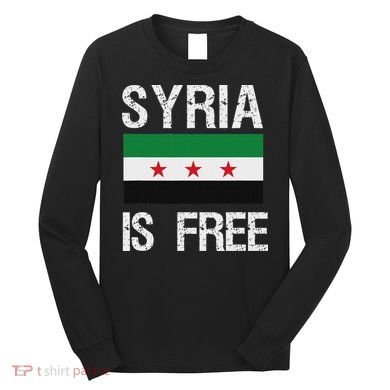 Syria Is Free Syrian Flag Long Sleeve Shirt