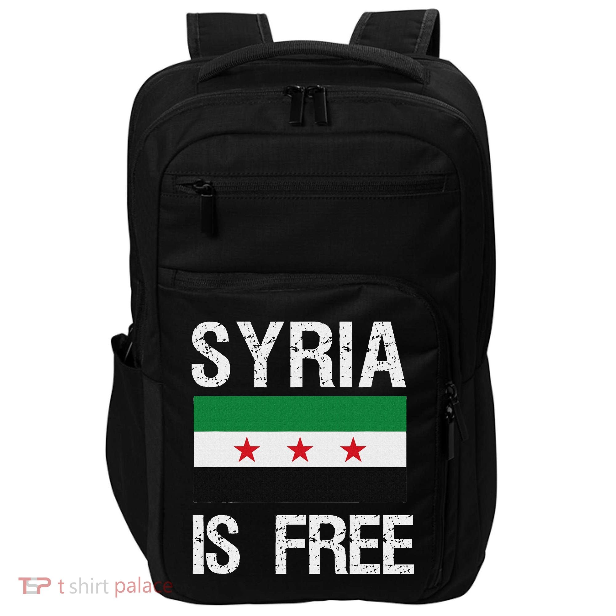 Syria Is Free Syrian Flag Impact Tech Backpack