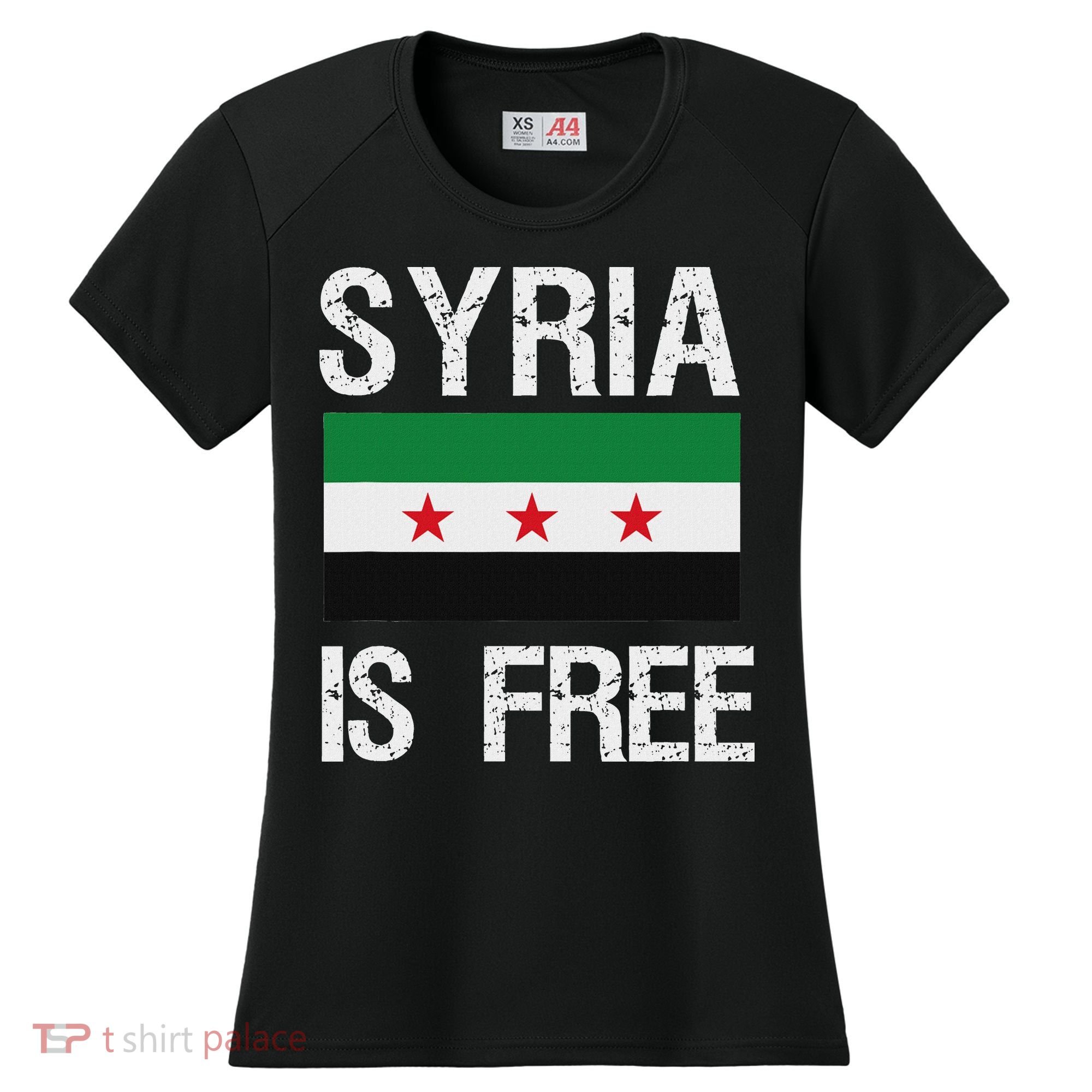 Syria Is Free Syrian Flag Women's Cooling Performance Crew T-Shirt